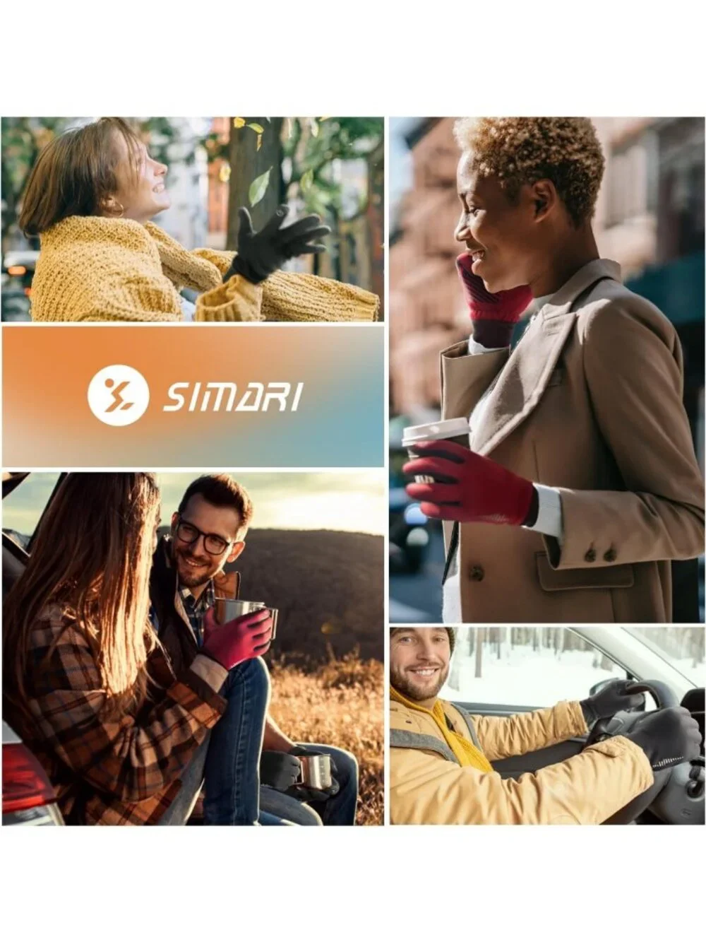Warm Thermal Touch Screen Gloves for Men & Women - Non-Slip Ski & Snow Liner for